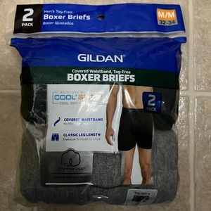New Gildan Men’s Covered Waistband, Tagless Boxer Briefs 2 per pk.🔥3 pks/$18